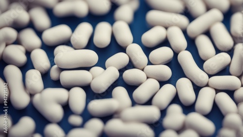 white pills background