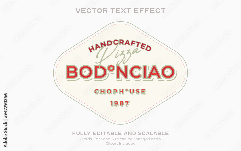 Classic Italian Bakery Shop signage text effect Classic Italian Bakery Shop signage text effect