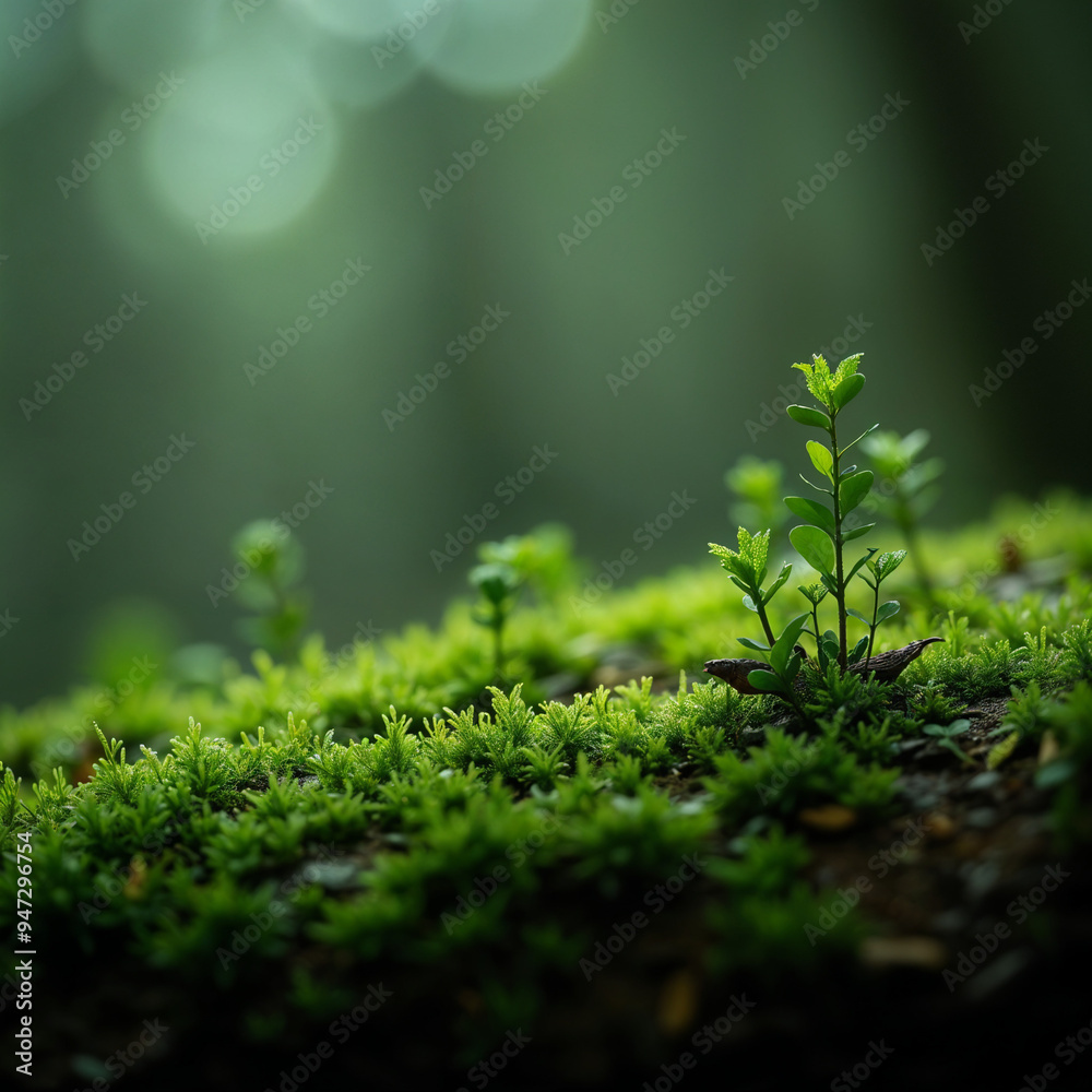 green moss on the ground green moss on the ground