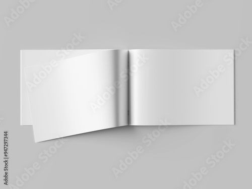 A4/A5 Landscape brochure mockup blank