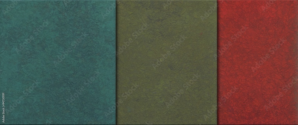 Fototapeta premium Abstract Textured Background with Teal, Green, and Red Panels