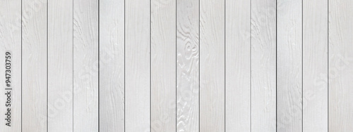 Panorama White Wood texture background.