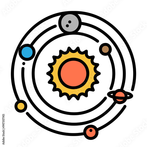 Solar System  Filled Icon Filled Icon