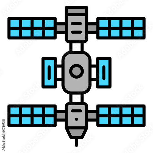 Space Station Filled Icon
