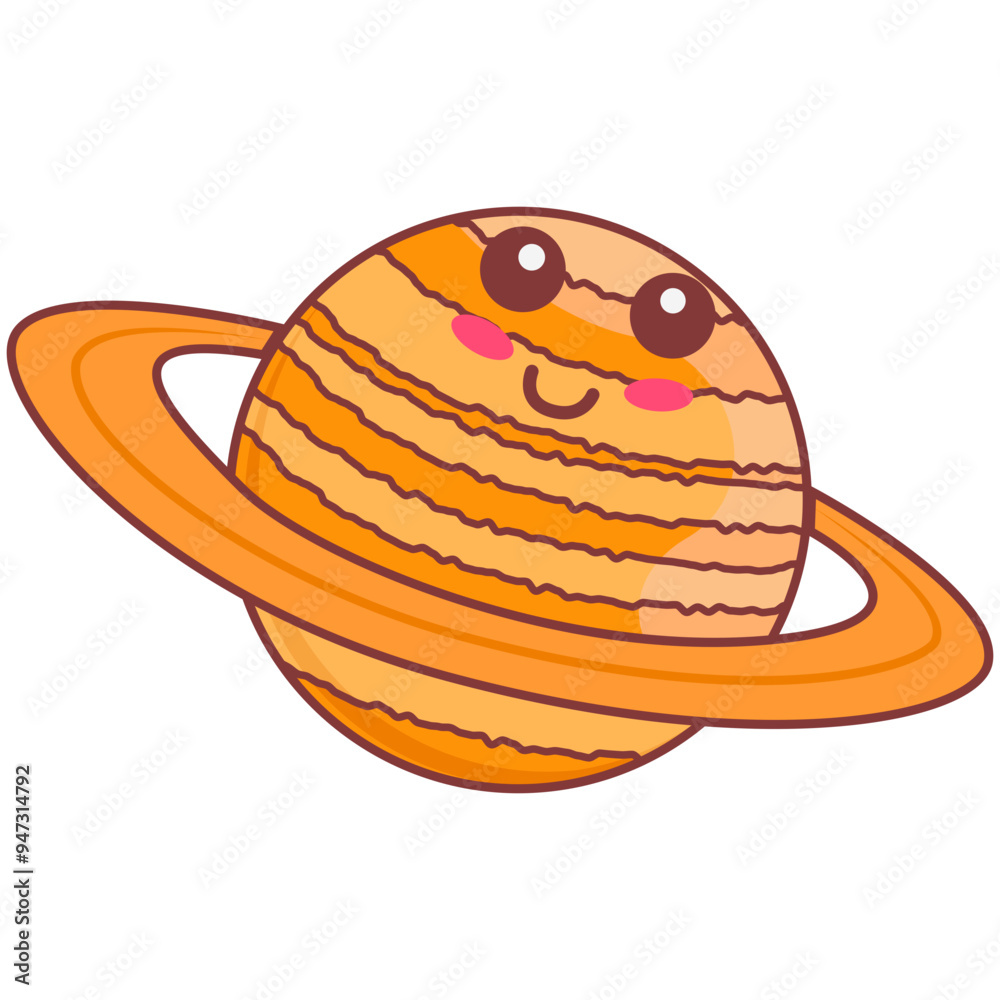Cute Saturn Planet Space Element Illustration Cute Saturn Planet Space Element Illustration