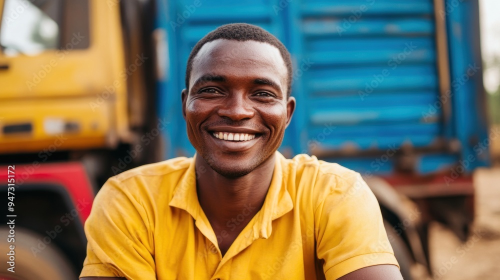 Smiling Man in Yellow Shirt Smiling Man in Yellow Shirt