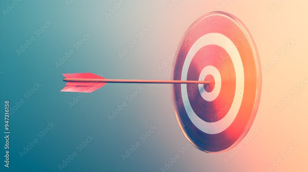 Conceptual image of a bullseye with an arrow flying towards it symbolizing goals achievements and the journey to success The image represents the determination focus Conceptual image of a bullseye with an arrow flying towards it symbolizing goals achievements and the journey to success The image represents the determination focus