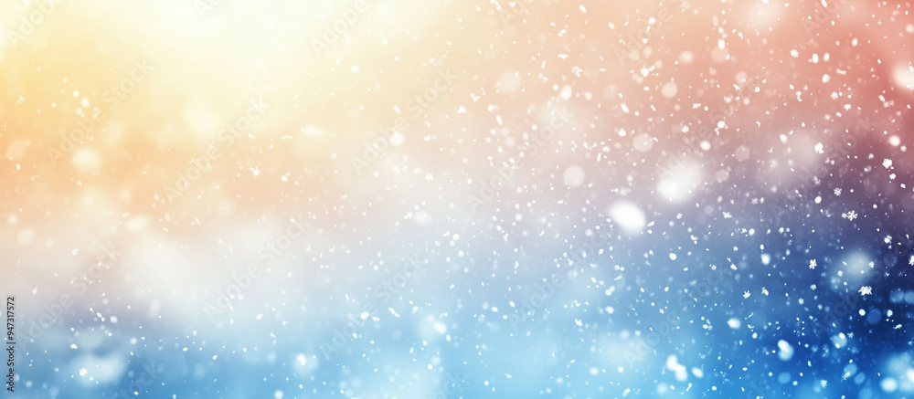 Obraz premium banner background for christmas day, with slightly blurred snow, Ai generated Images