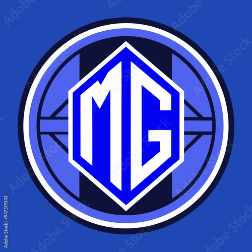 A concise rewrite could be MG Logo Art - Vector Design Illustration