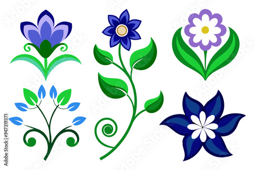 Vibrant Floral Clip Art: Elegant and Eye-Catching Designs