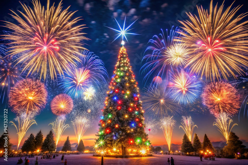 Light fireworks to celebrate Christmas