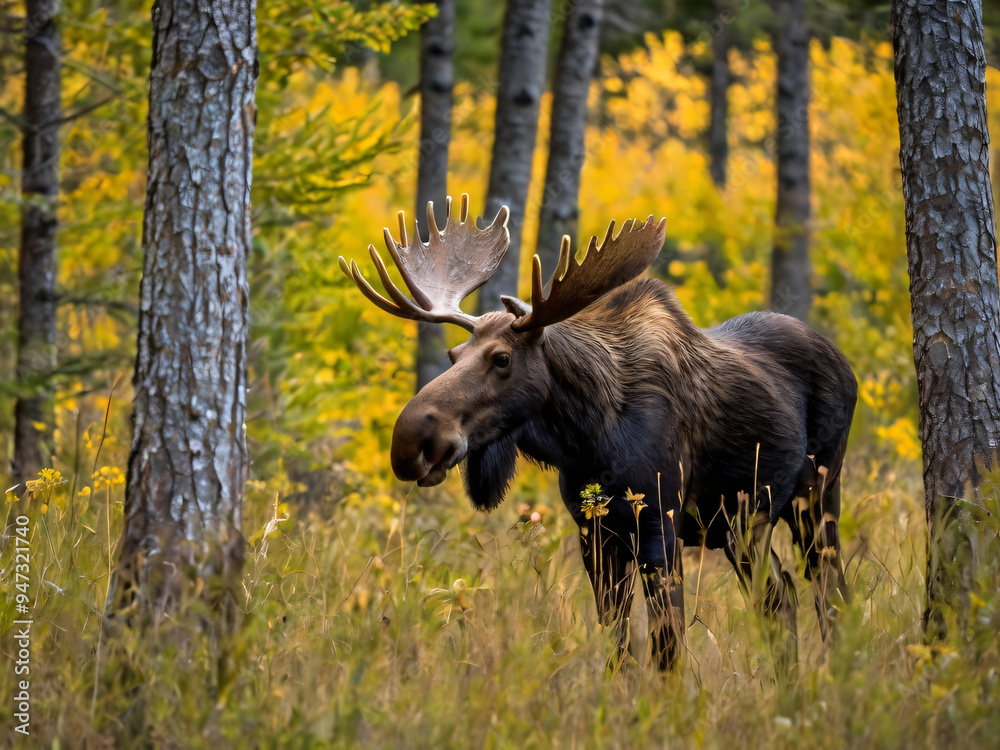 moose in the woods moose in the woods