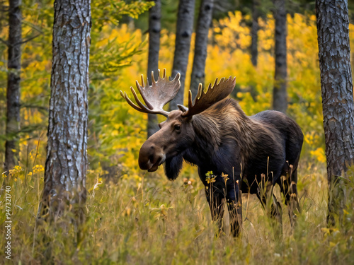 moose in the woods