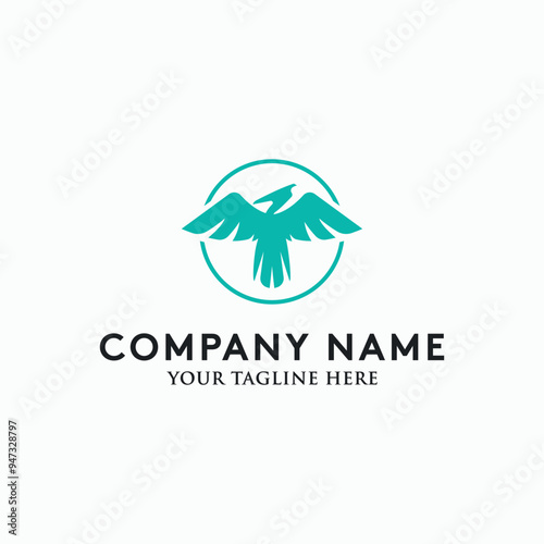 Flying bird logo design vector