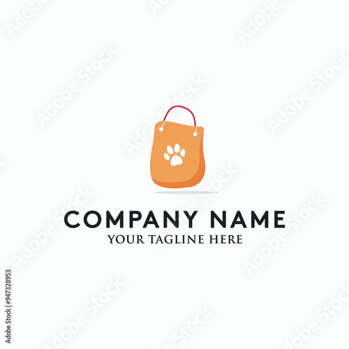 Pet shop logo design vector