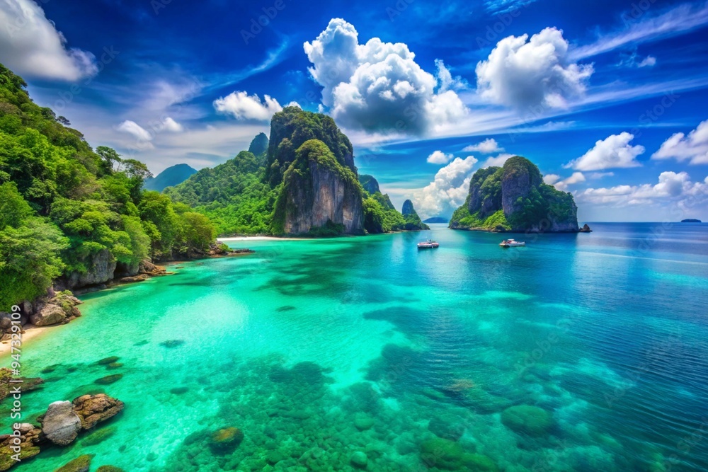 Fototapeta premium blue ocean in Thailand