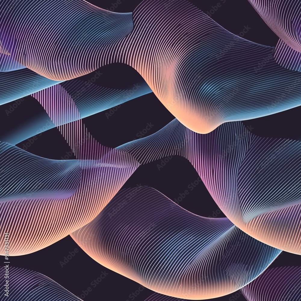 Seamless pattern of overlapping lines with subtle gradient shifts Seamless pattern of overlapping lines with subtle gradient shifts