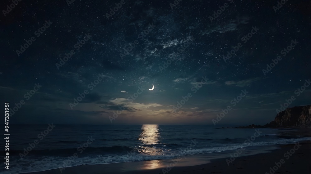 moon over the sea