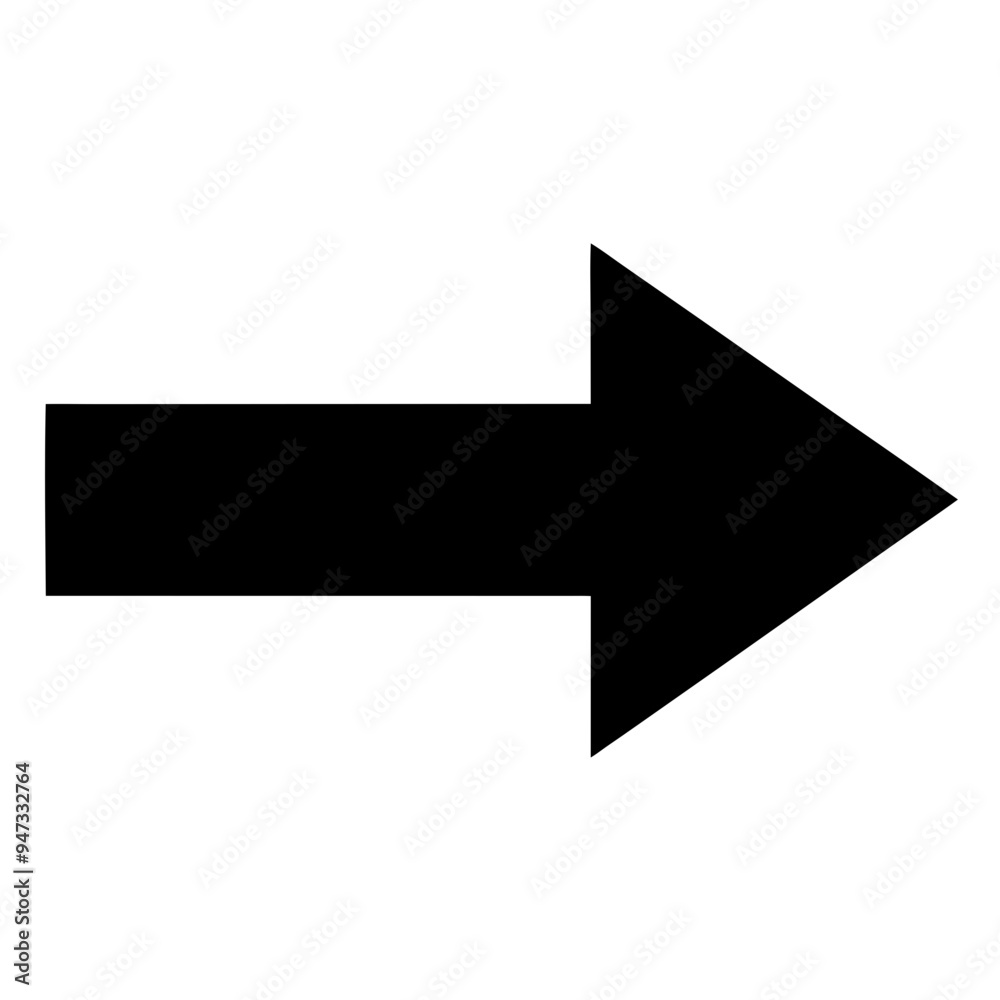 black arrow to the right without background black arrow to the right without background