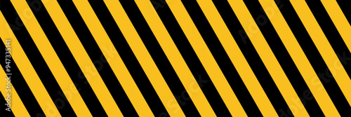 Warning safety yellow black diagonal stripes line caution hazard danger road sign symbol.