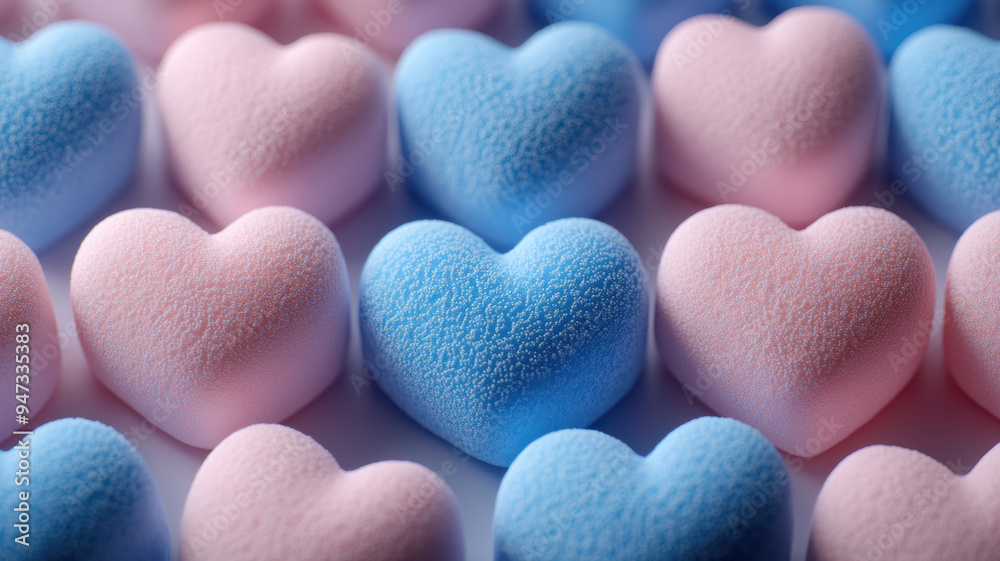 Fototapeta premium Colorful pastel marshmallows background