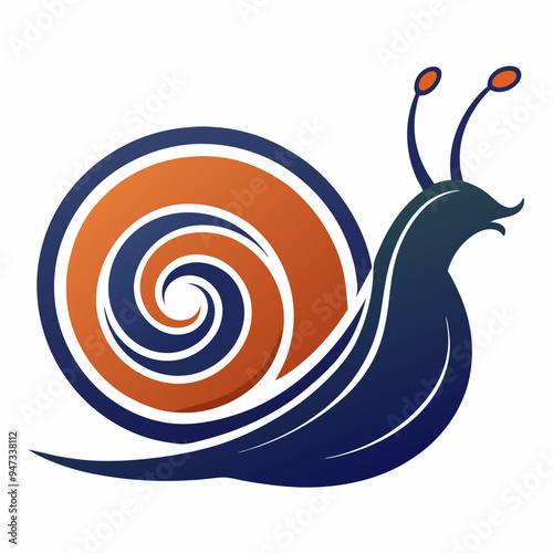 snail vector illustration on a white background