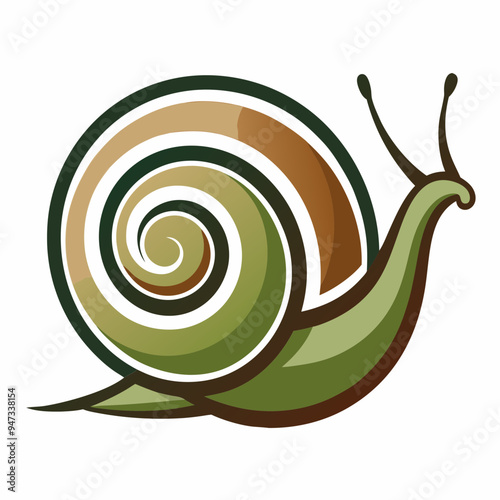 snail vector illustration on a white background