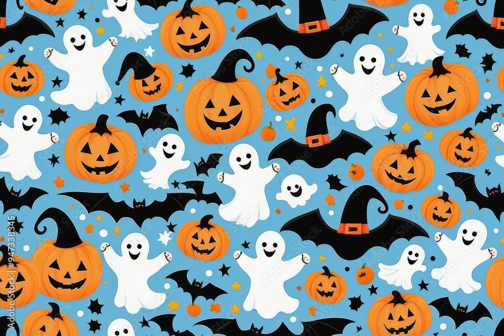 halloween seamless pattern background halloween seamless pattern background