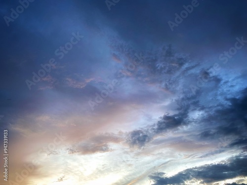 Beautiful sunrise or sunset sky with colorful clouds wallpaper