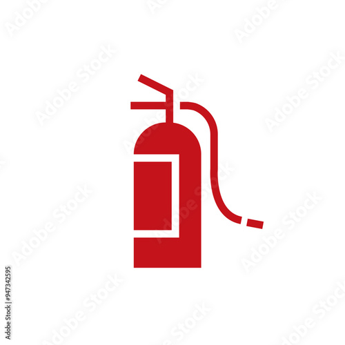 Fire Extinguisher symbol icon. Signs for fire safety. Flat vector illustration red fire extinguisher icon PNG.