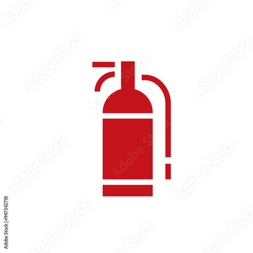 Fire Extinguisher symbol icon. Signs for fire safety. Flat vector illustration red fire extinguisher icon PNG.
