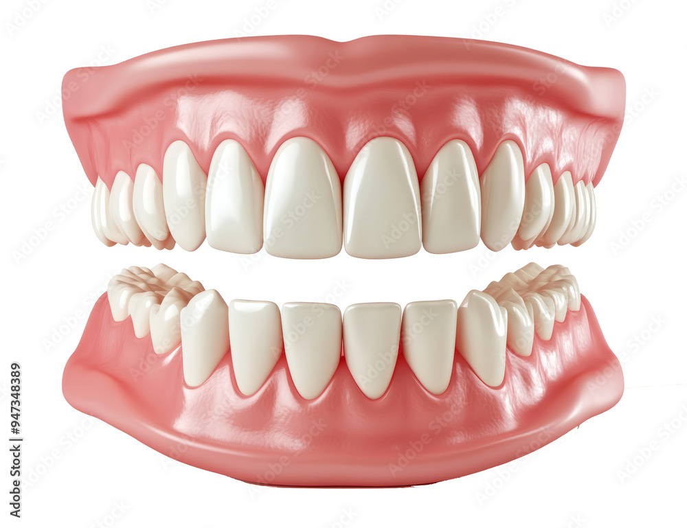 Model of human ideal white teeth and gums Model of human ideal white teeth and gums