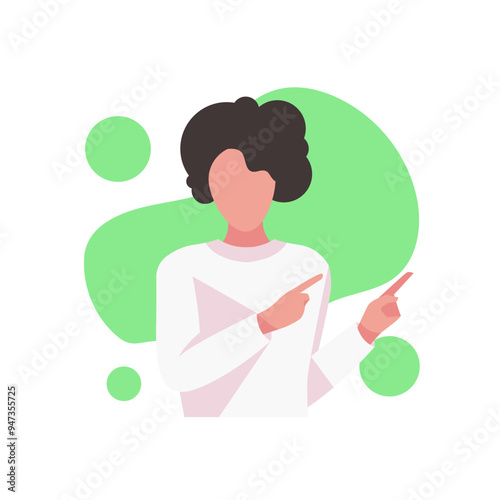 Flat illustration of someone explaining something