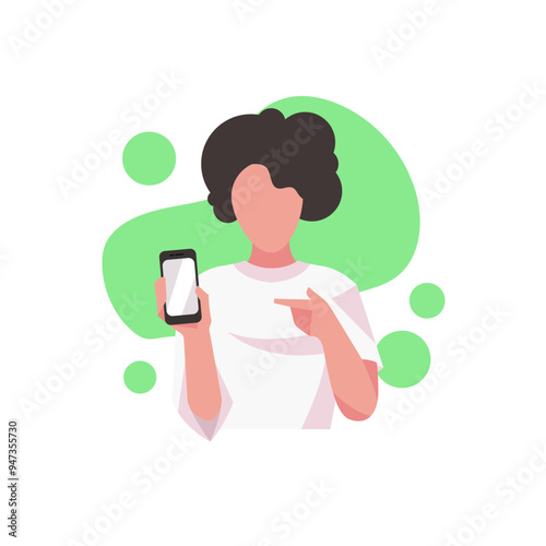 Flat illustration of someone explaining something