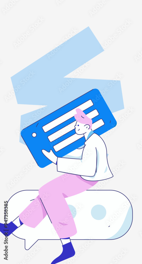 Flat vector illustration of business people operating work scene
Flat vector illustration of business people operating work scene