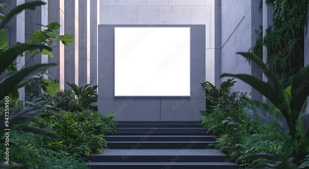 Blank White Square Billboard in the Center
Blank White Square Billboard in the Center