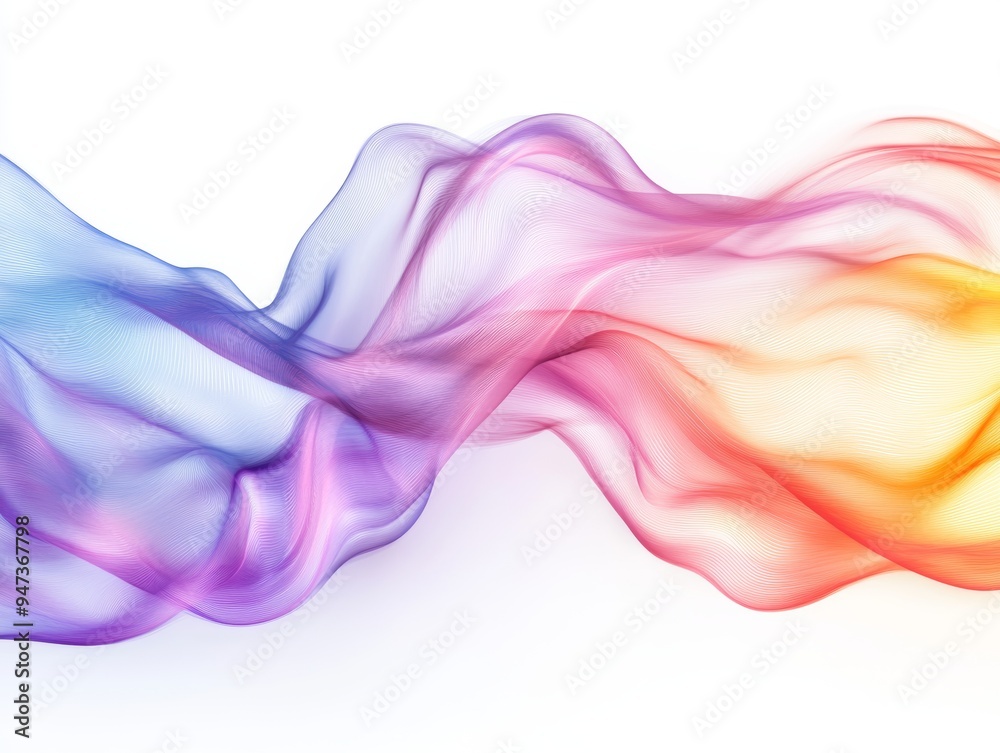 A smooth wave of colorful fabric flowing with elegance, creating a serene and artistic ambiance in design. A smooth wave of colorful fabric flowing with elegance, creating a serene and artistic ambiance in design.