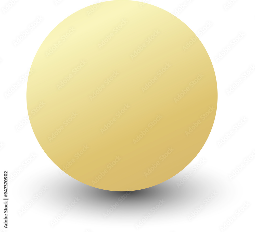 Gold paper circle and shadow. Element for design