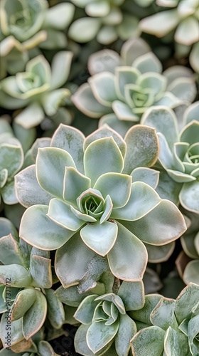 Succulent Plant Close up Green Rosette Natural Texture