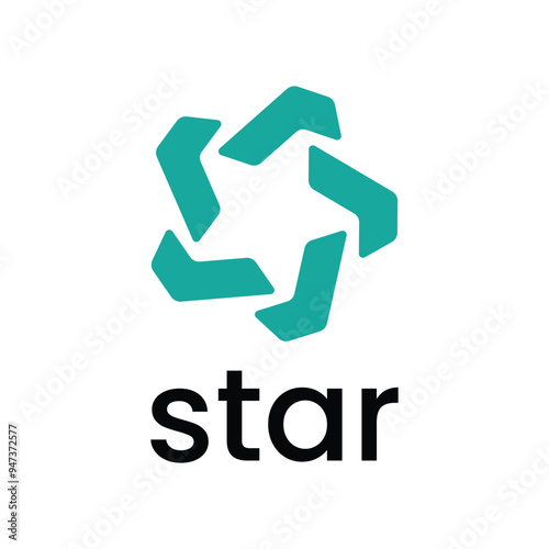 Modern Geometric Star Logo Design