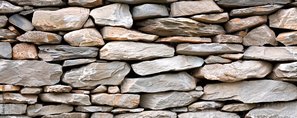 A close-up of a weathered stone wall, providing a detailed texture background with plenty of copy space. A close-up of a weathered stone wall, providing a detailed texture background with plenty of copy space.