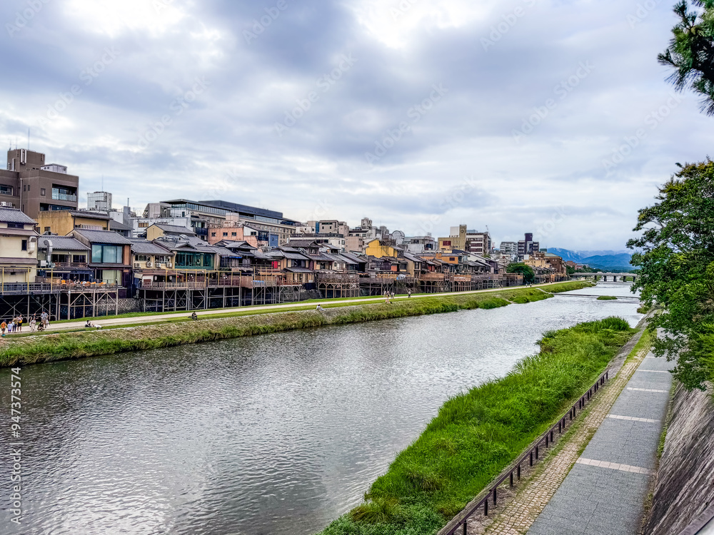Obraz premium Hokan-ji Temple, Yasaka Pagoda, in Ninenzaka street, in Kyoto, Japan