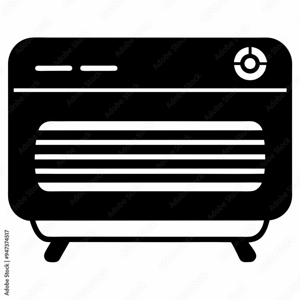 Air-conditioner Black silhouette Air-conditioner Black silhouette