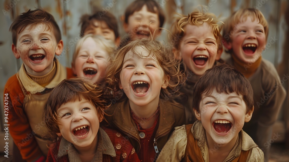 Children Laughing Together. Children Laughing Together.