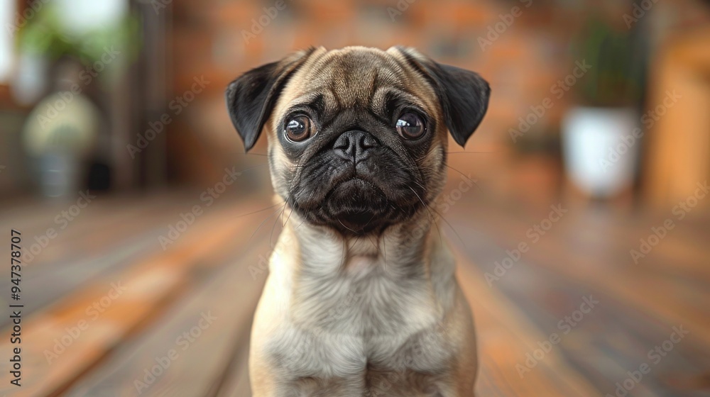 Obraz premium Pug Ballerina: A Graceful Canine with a Passion for Dance