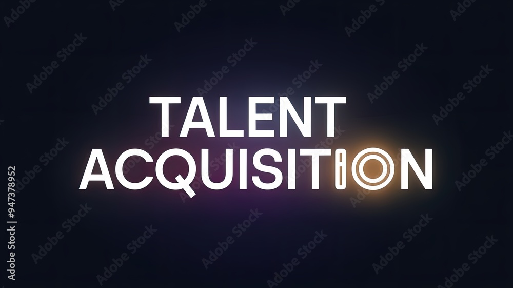 Neon Text on Dark Background: Talent Acquisition Neon Text on Dark Background: Talent Acquisition
