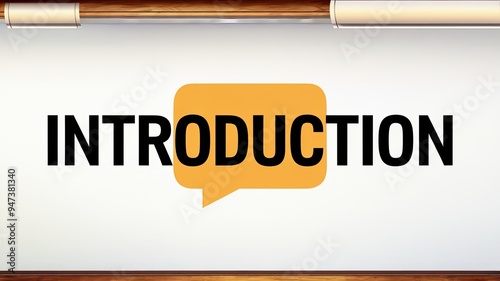 Graphic Text Introduction on Plain Background