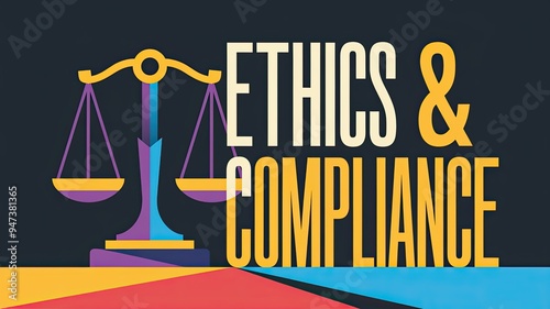 Ethics and Compliance Graphic with Scales Icon