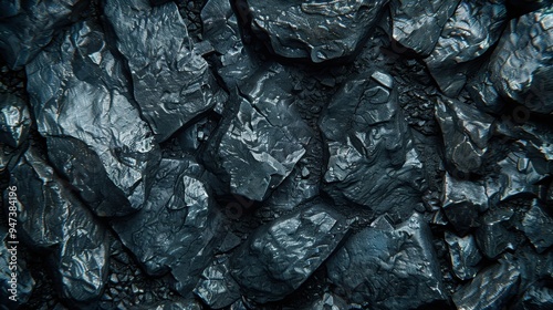 Coal: This black or brownish-black sedimentary rock is burned for electricity and steel production but is a major source of CO2 emissions and air pollution.
 photo