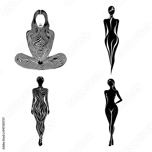 icon sheet black and white illustrations about the supernatural, about the supernatural